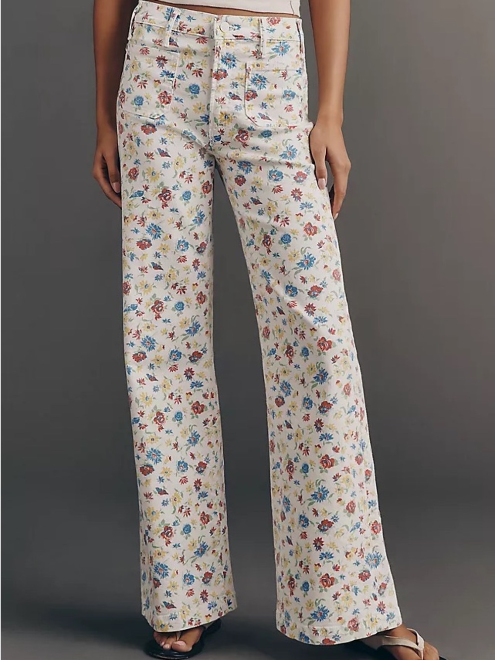 MOTHER Patch Pocket Hustler Roller Sneak Jeans in Rose Bowl